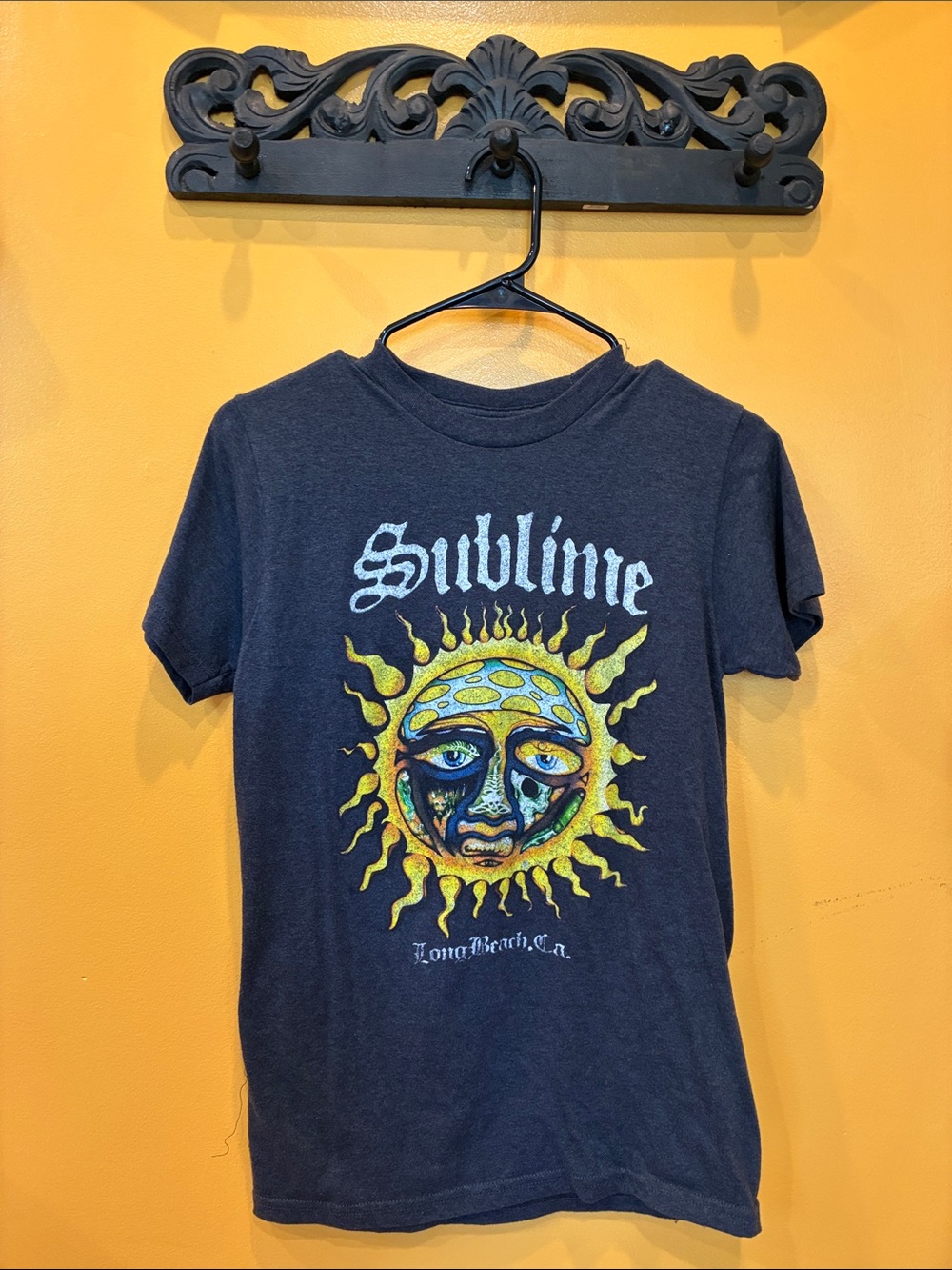 Graphic Tee - Black with Yellow Sun